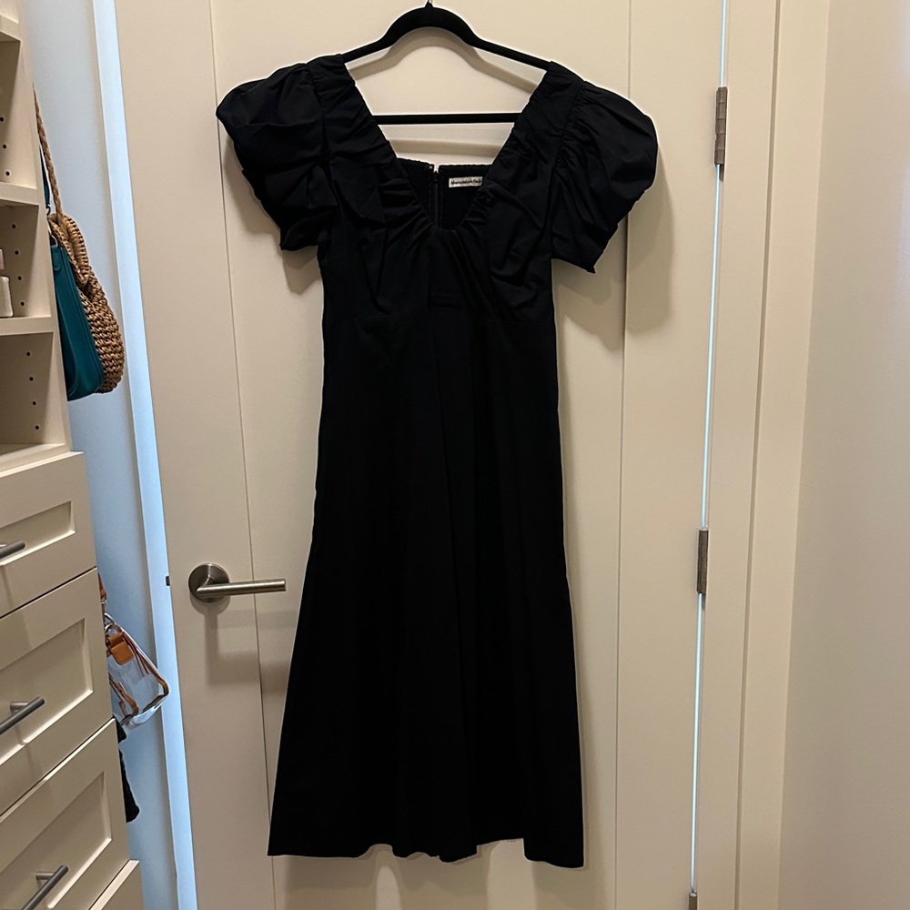 Abercrombie & Fitch Black Midi Dress